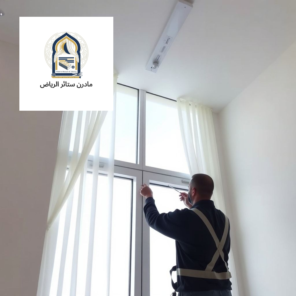 Motorized curtains installation in Riyadh home